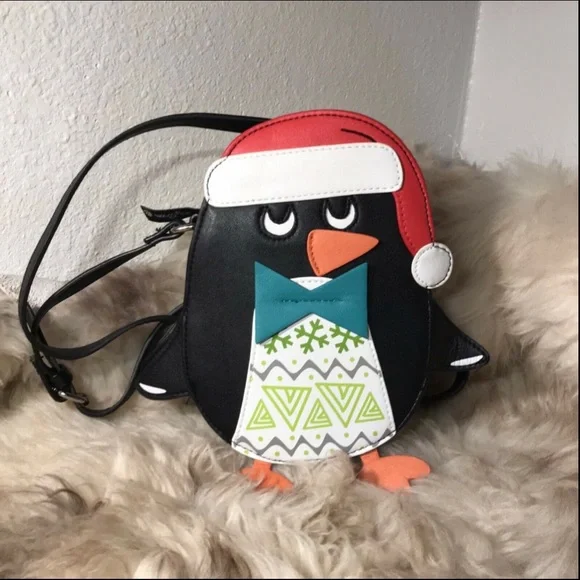 Lily Bloom Crossbody Merry Mr. Wobbles Cute Penguin! - Picture 1 of 7